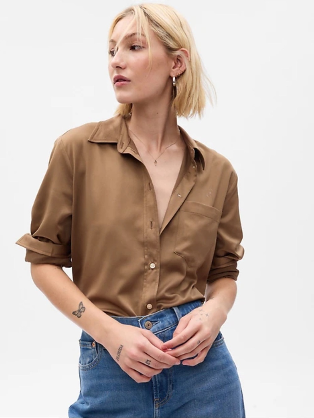 GAP Boyfriend Shirt Satin XXL TALL